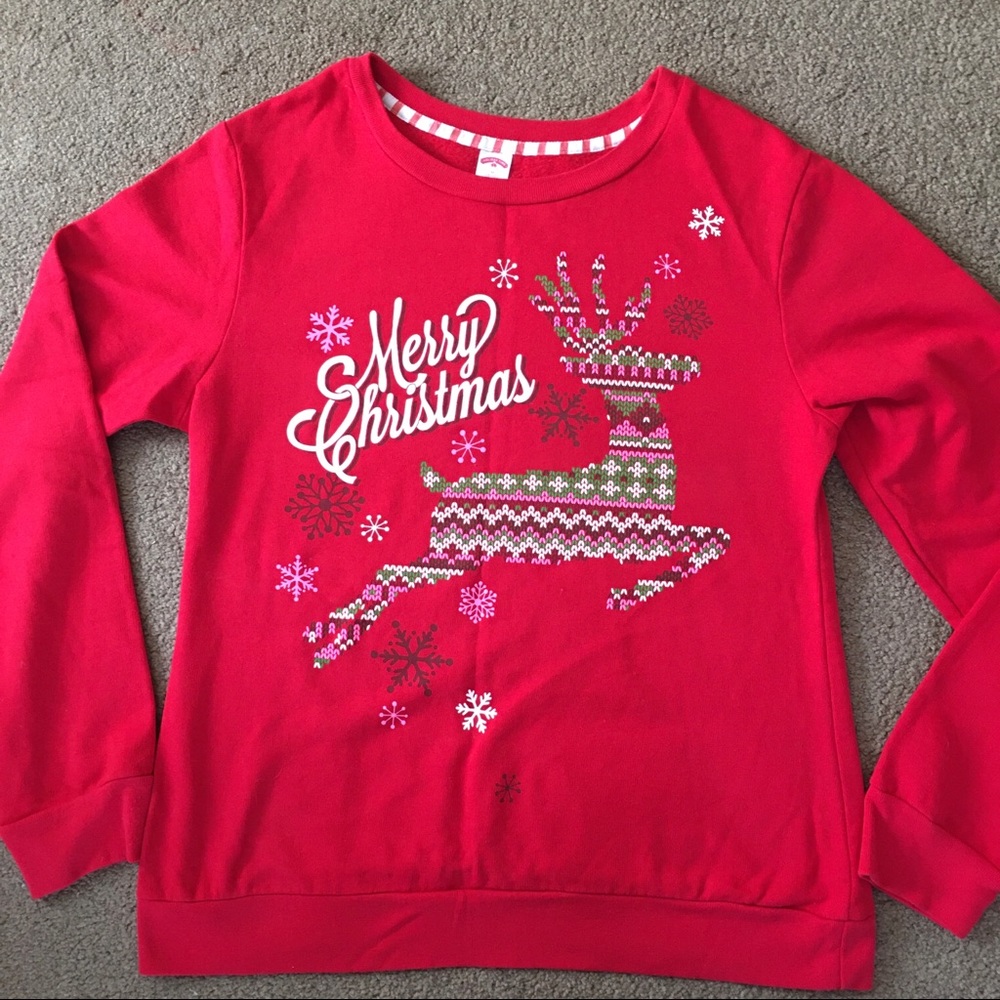 Holiday Time Merry Christmas Deer Sweater
